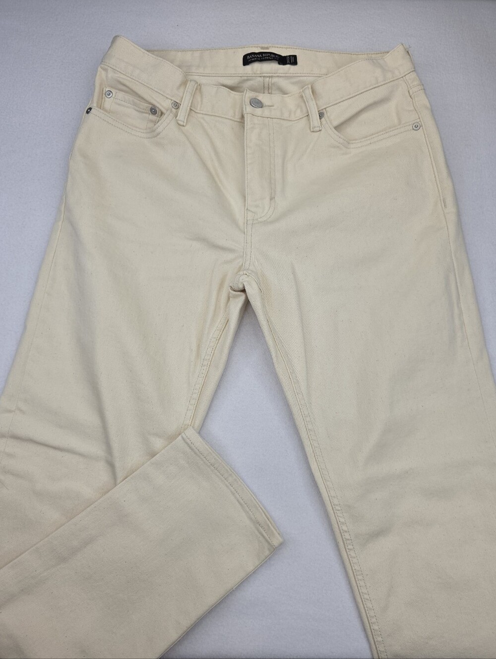 Banana Republic Men's Jeans Cream Straight-Leg Size 31x32 Athletic Fit AA-3969